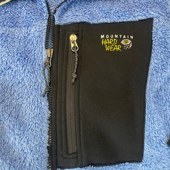 Vintage Mountain Hardwear Polartec High Loft Fleece Jacket Blue Womens Medium - Picture 2 of 10